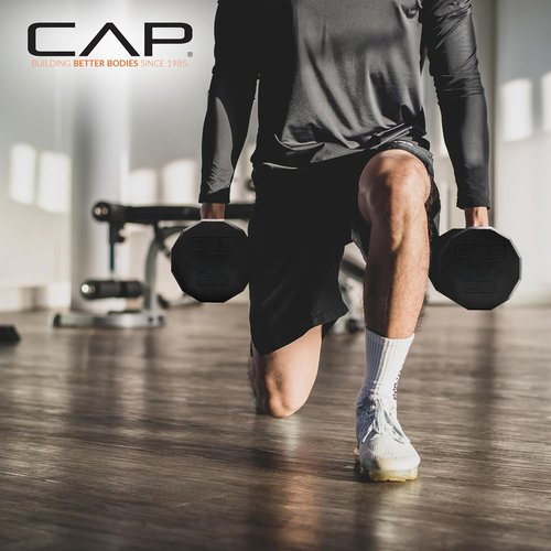 CAP Barbell Coated Hex Dumbbell - Versatile Weight Options | 10-120 lbs | Durable Design