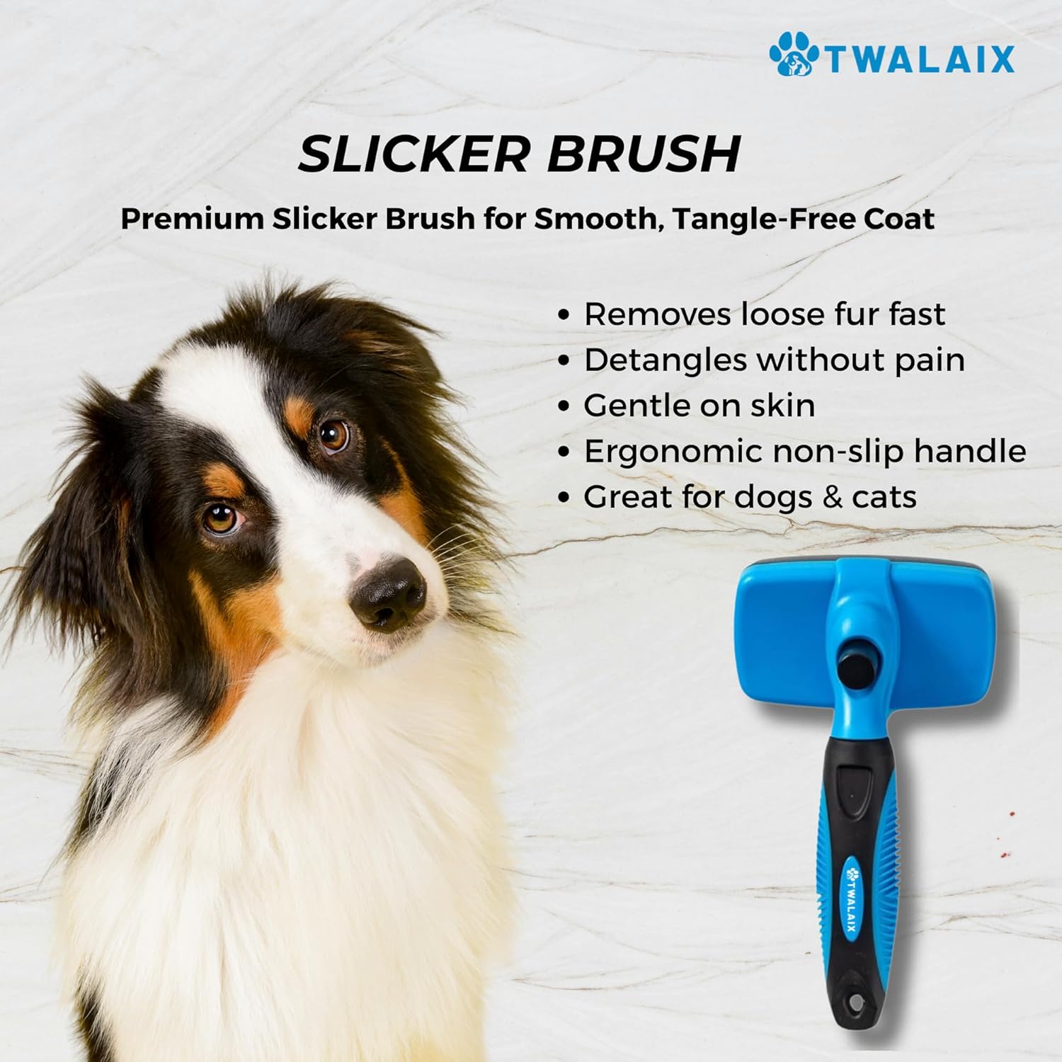 Skiennix 6-in-1 Pet Grooming Kit - Versatile Brush, Nail Clipper & Flea Comb for All Coat Types