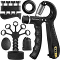 Grip Strength Trainer Kit - 5 Pack Adjustable Resistance Hand Grippers & Finger Exercisers for Muscle Recovery