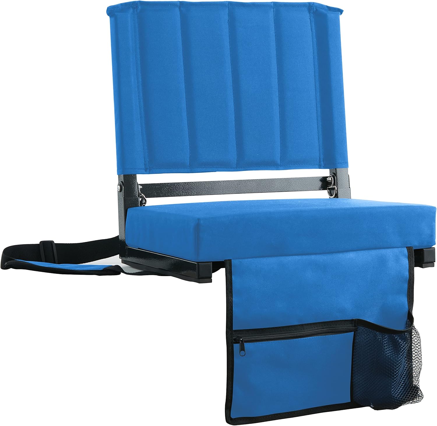 Sport Beats Stadium Seats - Padded Bleacher Chairs with Back Support & Shoulder Strap - Comfortable Seating