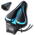 YLG Bike Seat Cover, Memory Foam & Gel Bike Seat Cushion Cover for Men & Women, Comfortable Bicycle Seat Cover for Peloton/Fixed/Cruiser/Indoor/Outdoor Bike seat with Waterproof Cover