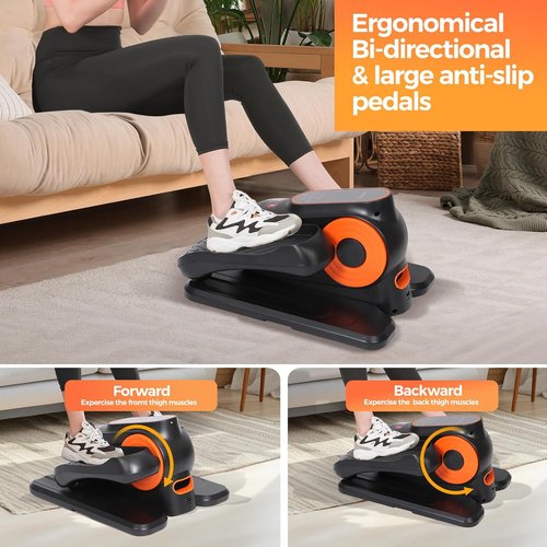 Elliptical Exercise Machine - Under Desk Trainer for Seniors | Compact & Easy Home Workout