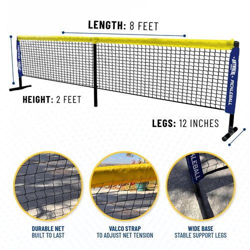 Ultimate Youth Pickleball Set with Net, Paddles, and Balls - Start Playing Pickleball Today with This Complete Junior Kit for Boys and Girls Ages 5 to 12