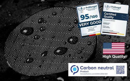 aZengear Repair Patches - Waterproof, Tear-Resistant Nylon for Jackets, Tents & More | 11 Pcs, Black