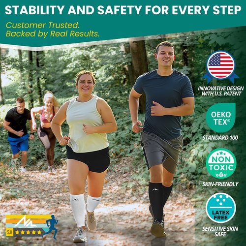 NEWZILL Calf Compression Sleeve for Men & Women | Footless Compression Socks for Shin Splint Relief, Varicose Veins | Leg Sleeve for Running, Travel, Nursing, Fitness (Black/White/Grey 3Pairs L/XL)