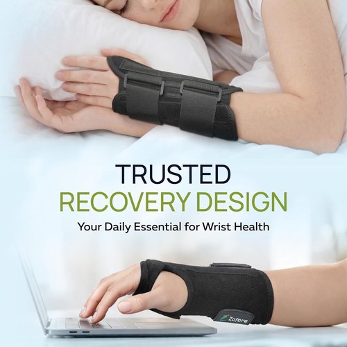 Carpal Tunnel Wrist Brace by [Brand Name] - Dual Strap Support with Metal Splint for Pain Relief - Right (L/XL)