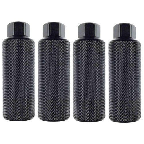 Zelerdo 2 Pairs Aluminum Alloy Bike Pegs for Mountain Bike Cycling Rear Stunt Pegs Fit 3/8 inch Axles (110x38 mm)