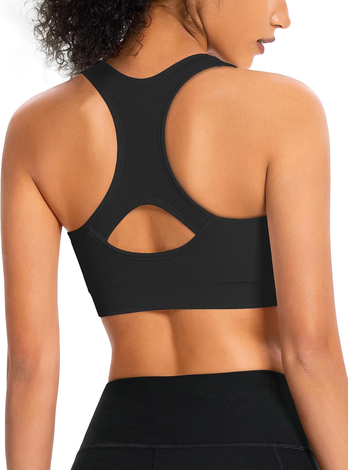 AENLLEY Padded Sports Bras for Women - Breathable Medium Support for Yoga & Gym Workouts
