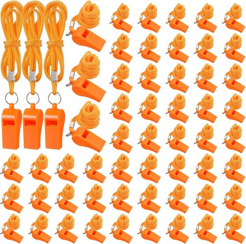 Honoson Emergency Whistle for Adults - Loud Plastic Safety Whistle with Lanyard for Hiking & Camping