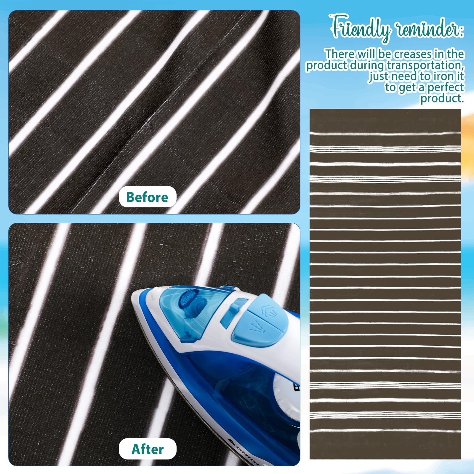 EBOOT 10 Pack Oversized Beach Towel Set Extra Large Pool Towels Microfiber Quick Dry Swim Blanket for Adult Women Men Face Hand Body Bath Travel Pool(Lovely Color,28 x 59 Inch,Stylish Stripe)