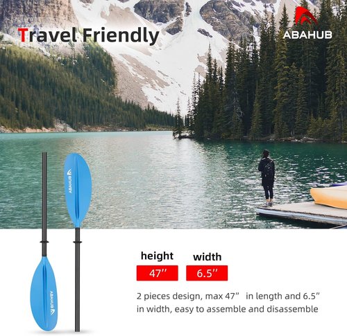 Abahub Carbon Kayak Paddles - 90.5-Inch Lightweight Oars with Free Paddle Leash | Multiple Colors Available