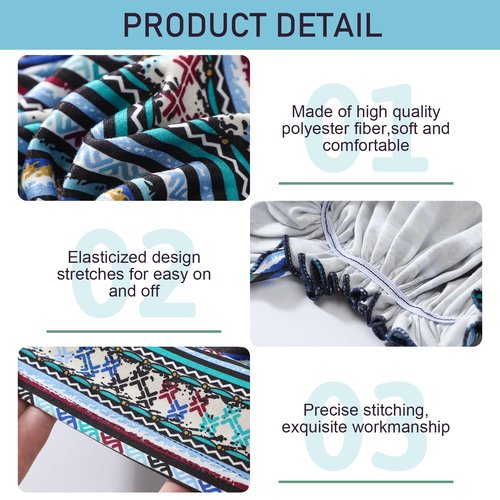 Halfchet 4 Pcs Chemo Headwear for Women Pre Tied Cancer Caps Cotton Head Scarf Turbans for Women Patients Gifts(Vintage Pattern)
