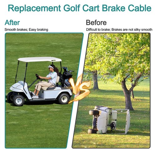 RO6G Replacement EZGO Brake Cable 70969-G03 for EZGO TXT Brake Cable and Ezgo Medalist Brake Cable Gas & Electric Golf Carts (1994-2008 Up), Replace 70716-G03 70273-G03 Golf Cart Brake Cable
