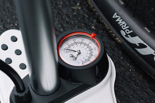 BIKETUBE Air Handler Bike Floor Pump - High Pressure Bicycle Pump with Industrial Gauge | Fits Presta & Schrader Valves, Kraton Grip