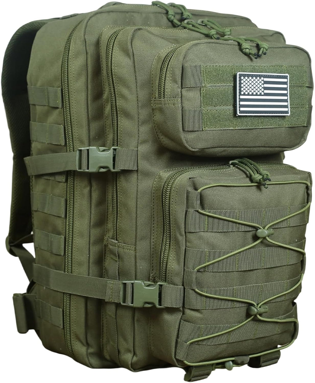 Skiennix Military Tactical Backpack - 3-Day Assault Pack with Molle System | Black, 38L Capacity