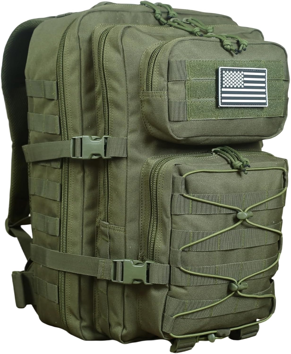 Skiennix Military Tactical Backpack - 3-Day Assault Pack with Molle System | Black, 38L Capacity