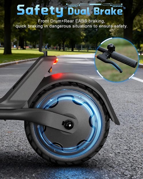 MEGAWHEELS Electric Scooter - Foldable Design with Suspension, 15MPH Max Speed, 8.5/10in Tires | Up to 31 Miles Range