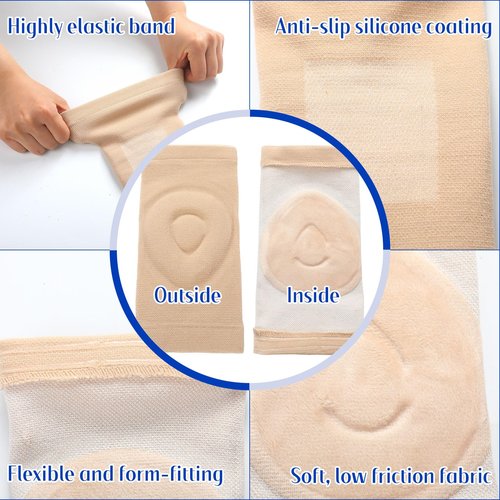 Soulchen 2 Pairs Gel Elbow Pads Ergonomic Designed Cushion and Protect Elbow Joint for Figure Skating Volleyball Dancing Gymnastic, Youth and Adult