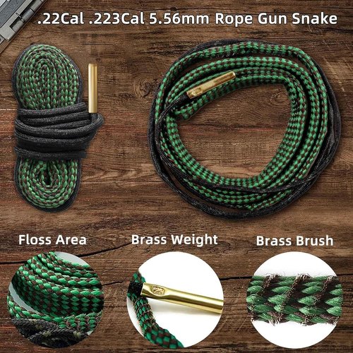 Bore Cleaner - Reusable Gun Snake Barrel Cleaning Rope for Rifles & Pistols | Choose Your Caliber