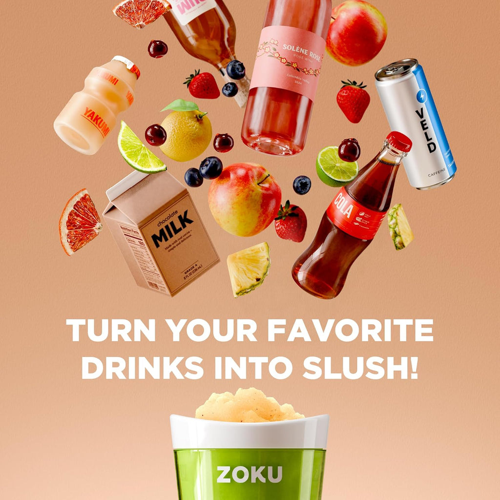 ZOKU Original Slush Maker - Compact Single-Serving Smoothie & Milkshake Maker | BPA-Free Green