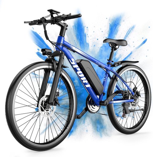 Misodo Electric Bike | 1500W Peak Mountain Ebike with 25 MPH Speed & 65 Miles Range - 26" Removable Battery