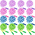 Skiennix 16 Pack Jump Ropes - Adjustable 9.2 Feet Soft Beaded Skipping Ropes for Exercise & Training