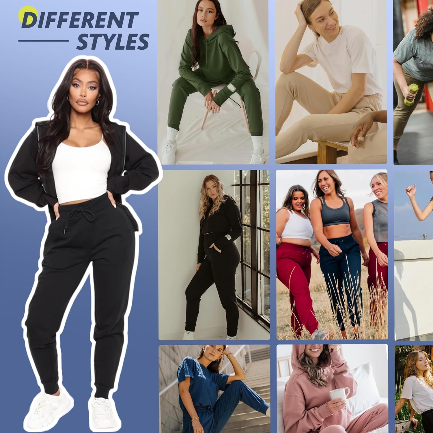 Skiennix Joggers for Women - Lightweight Comfy Sweatpants with Pockets | Perfect for Workout & Travel