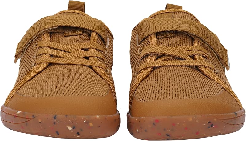 Whitin Kid Barefoot School Shoes W8K6 Brown Multi Wide Toe Box Sneakers