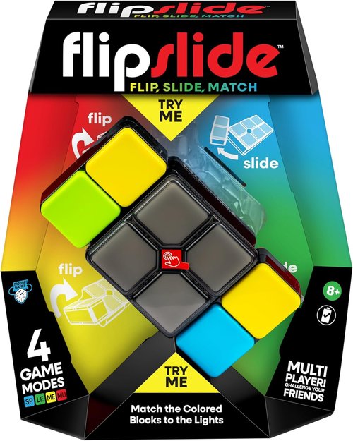 Moose Games Flipslide - Fast-Paced Handheld Puzzle Toy for Ages 8-13 | Perfect Travel Game for Kids