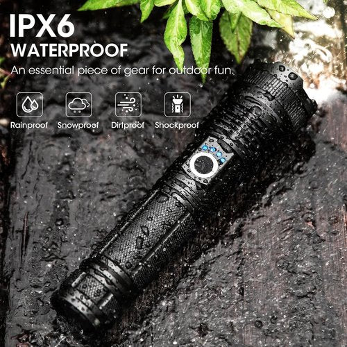 ECLINCO 3 Pack Rechargeable Flashlight High Lumens, 99,000 Lumens Super Bright LED Flashlights with Adjustable Focus, 5 Modes, IPX7 Waterproof Powerful Flashlight for Camping, Hiking, Home