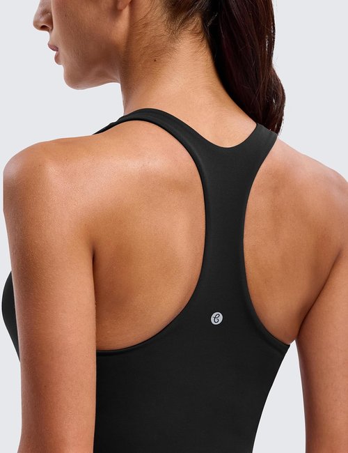BAYDI Clouduxi Workout Tank Tops - Racerback Yoga Shirts with Built-In Bra | Athletic Sleeveless Camisole