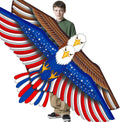 Skiennix 2 Pack Kites - Patriotic Eagle & Dragon Designs | Easy to Fly for Kids Ages 4-12, 328FT String