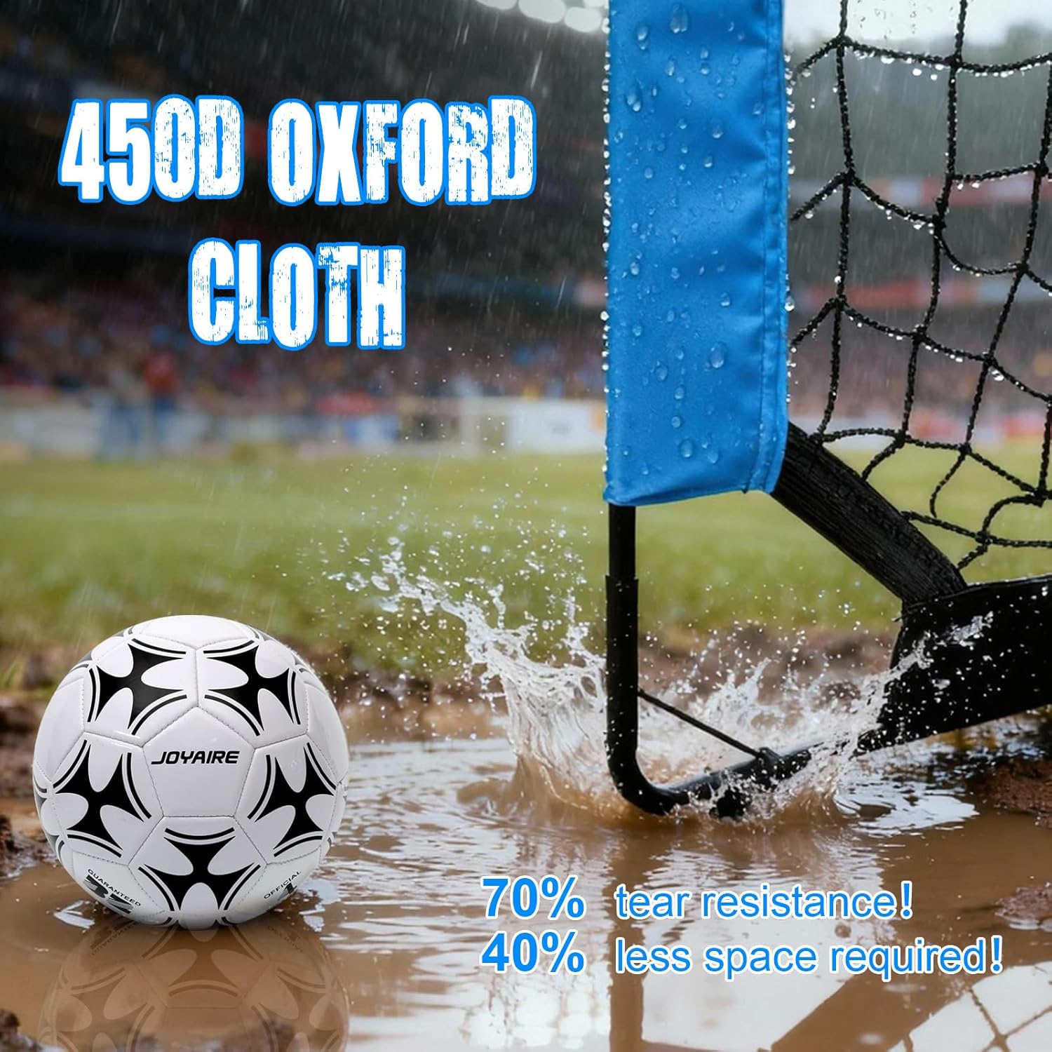 Pro-Grade Kids Soccer Goal - Tear-Resistant 5-Layer Net & Durable 10mm Poles | Portable 4x3ft/6x4ft/7x5ft Set