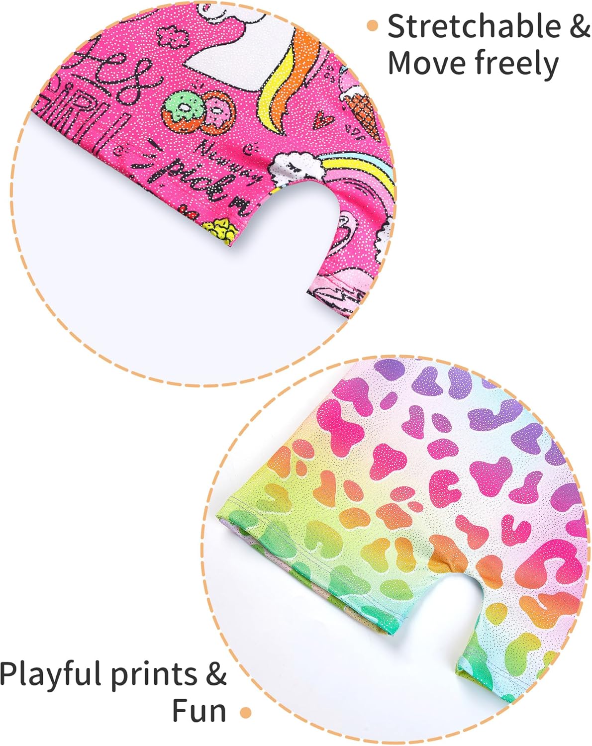 Skiennix 2 Pack Girls Gymnastics Leotards - Sparkly Sleeveless Tumbling Unitards | Comfortable Fit