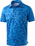 Skiennix Men's Golf Shirt - Short Sleeve Dry Fit Polo with Moisture-Wicking Print | Casual Lightweight Design