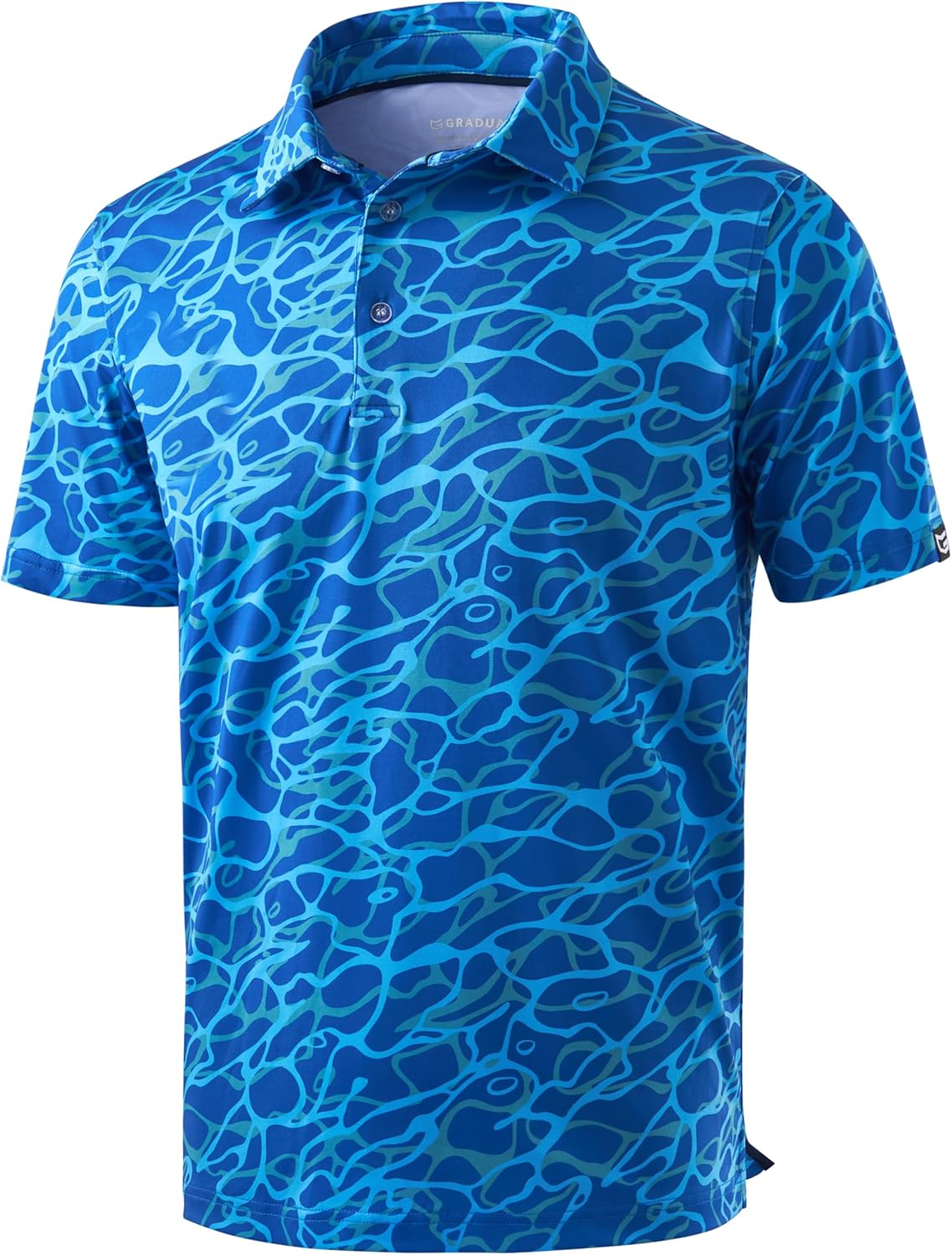 Skiennix Men's Golf Shirt - Short Sleeve Dry Fit Polo with Moisture-Wicking Print | Casual Lightweight Design
