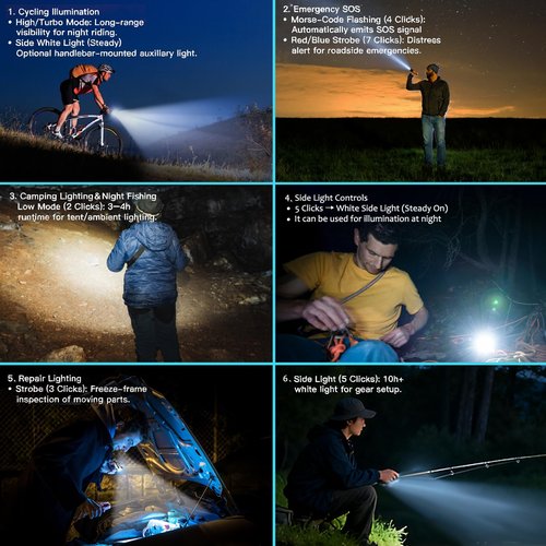 AOLBSPD 3-in-1 Keychain Flashlight, Rechargeable 500/1200 Lumens EDC Tool with Red/Blue Strobe, Emergency Recharge Your Phone , IPX7 Waterproof, Portable for Outdoor, Camping, Hiking & Survival Gear