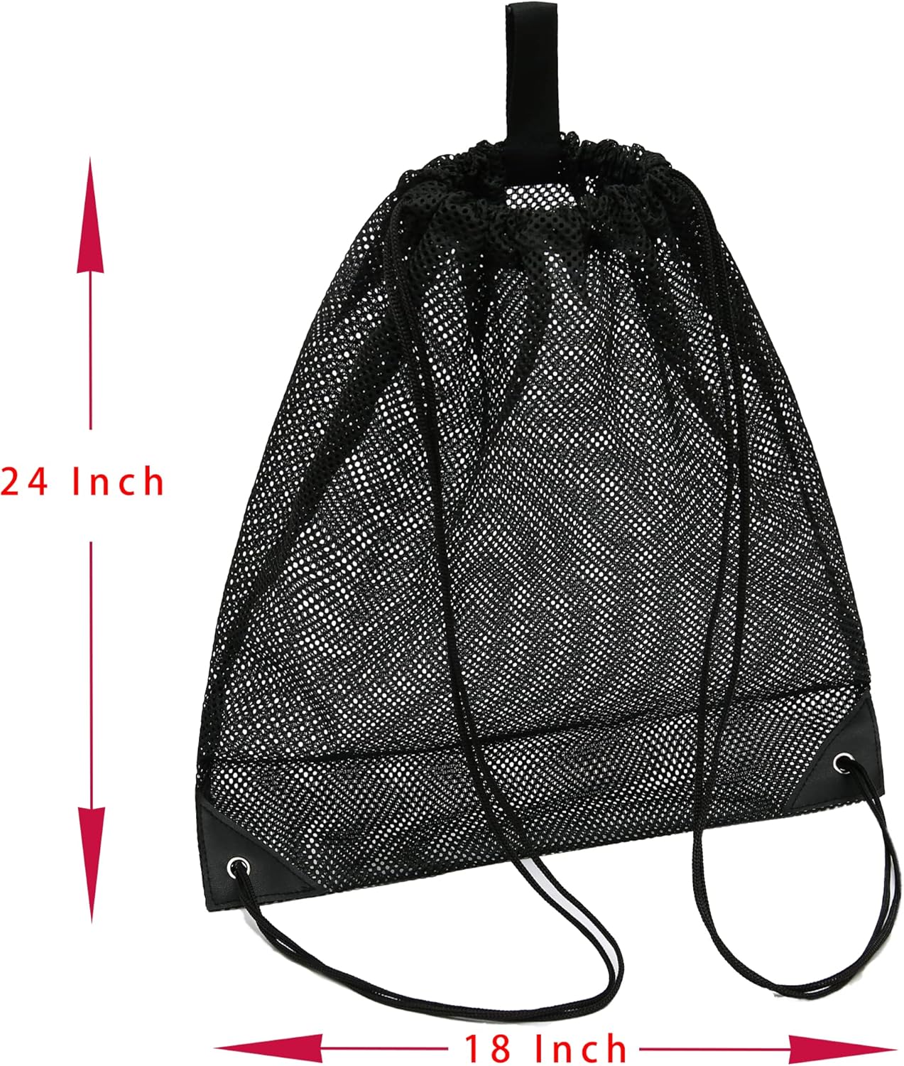 Palmhomee Mesh Drawstring Bags - Pack of 4 for Sports, Gym, Laundry & Beach - Mixed Sizes
