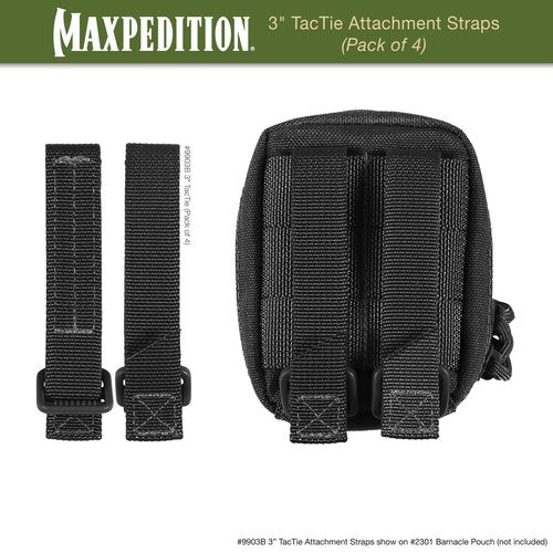 Maxpedition 3-Inch TacTile - Pack Of 4 (Black)