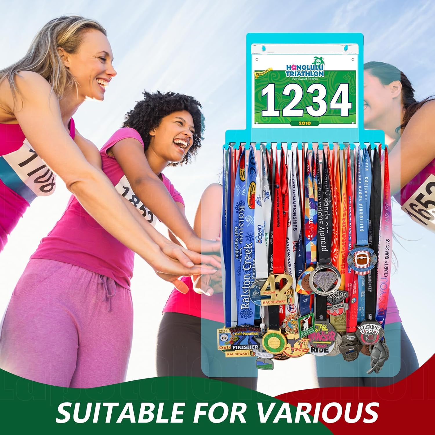 Skiennix Race Medal Holder - Stylish Wall Hanger for Marathon Medals | Perfect Gift for Runners