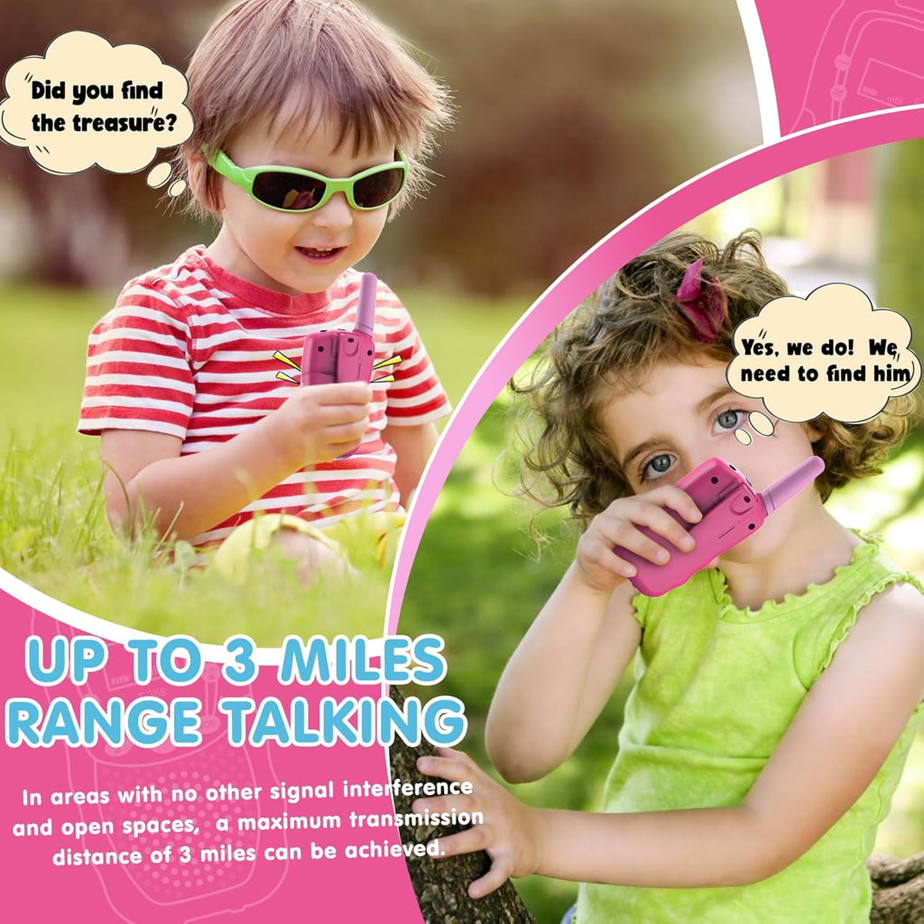 Selieve Walkie Talkies for Kids - 22 Channels, 2-Way Radio with Backlit LCD Flashlight | 3-Mile Range for Outdoor Adventures