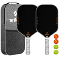 Srikel Pickleball Paddles Set of 2 – USAPA Approved T700 Raw Carbon Fiber, Professional Pickle Ball Rackets 2 Pack with 4 Balls,1 Bag & Grip Tapes for Men and Women