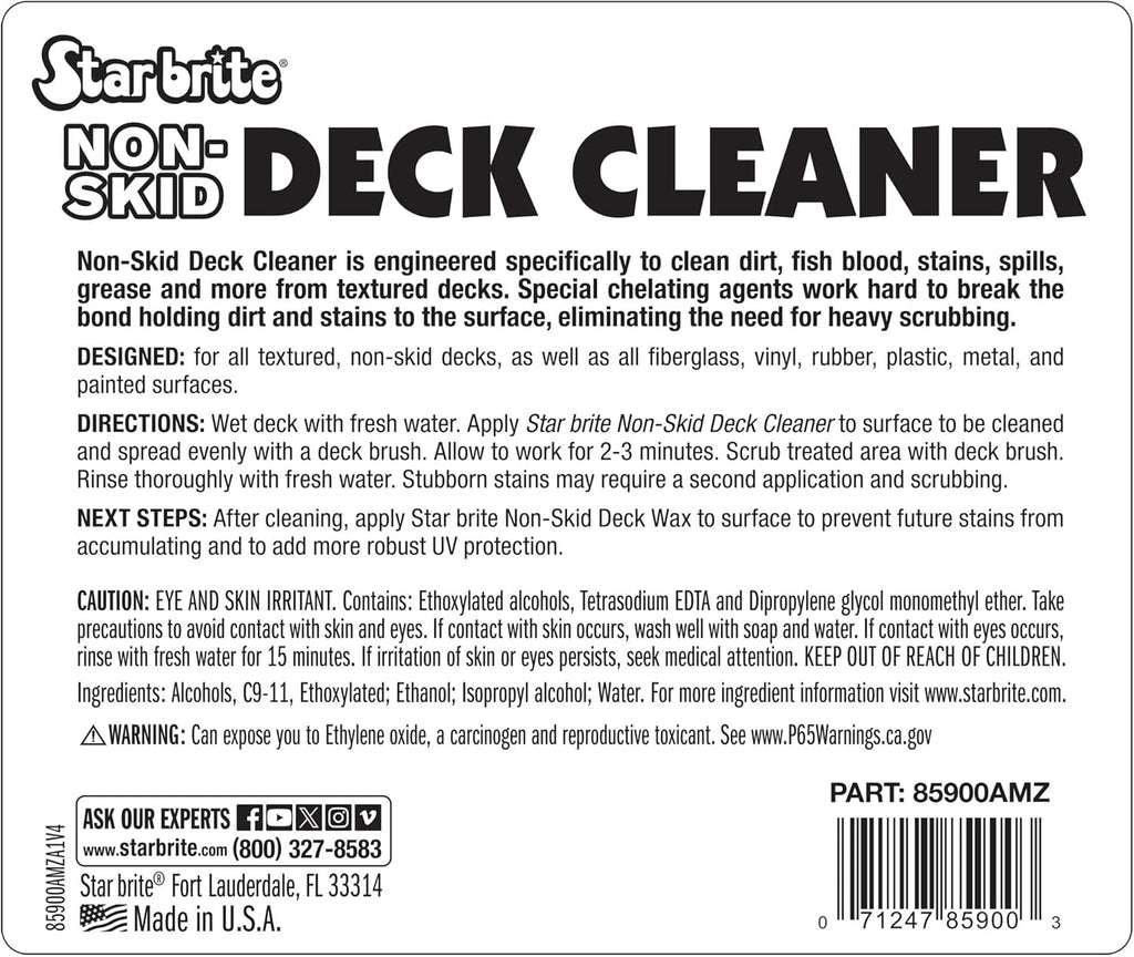 STAR BRITE Non-Skid Deck Cleaner - Ultimate Boat Deck Wash for Fiberglass, Vinyl & Metal Surfaces
