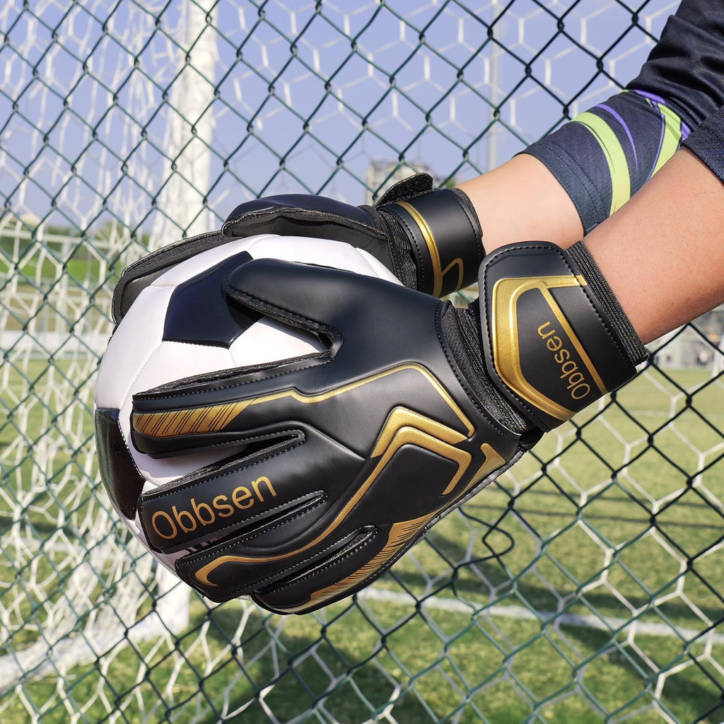 Skiennix Soccer Goalie Gloves - Strong Grip Anti-Slip Latex Palm | Breathable for Kids & Adults