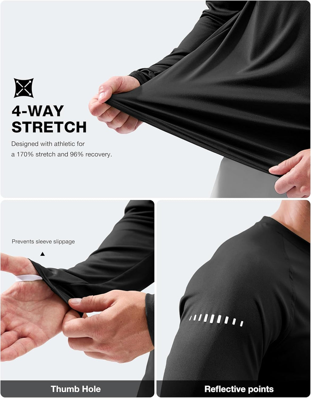 Skiennix Men's Long Sleeve Sun Protection Shirt - UPF 50+ | Lightweight & Breathable