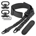 CVLIFE Two Point Sling with Removable Shoulder Pad Rifle Sling Adjustable Length Traditional Gun Sling with 2 Pack 1.25" 360° Rotation Swivels and Larger Opening Metal Hooks Black
