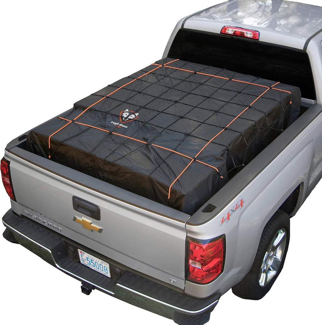 Rightline Gear Weatherproof Truck Bed Cargo Net - Built-In Tarp, 8.8' x 10' Size