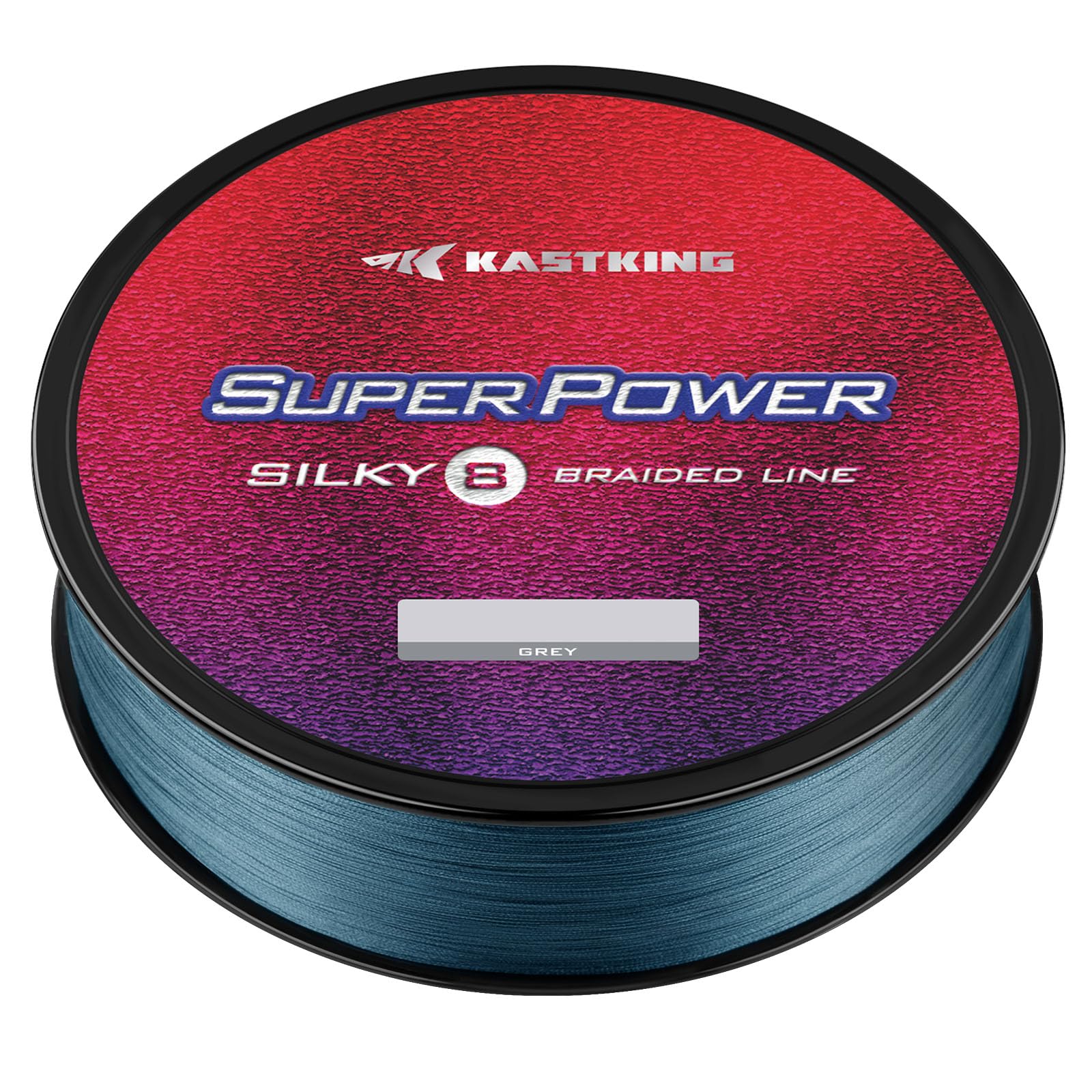 KastKing Superpower Silky8 Braided Fishing Line, Gray, 8 Strands, 40 LB, 150 Yds