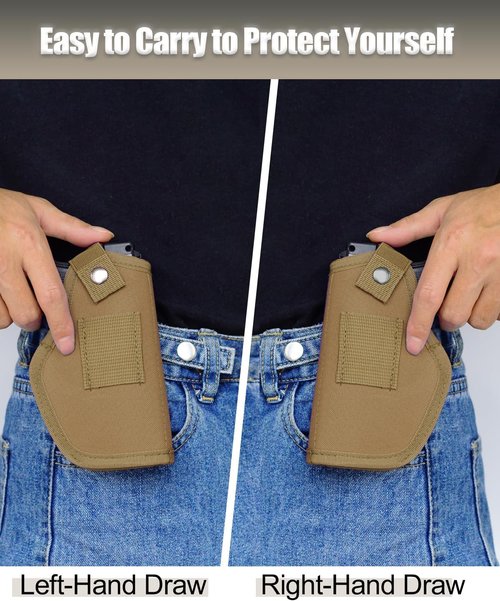 Gun Holster for Men&Women, IWB/OWB 9mm Holsters, 380 Pistol Holster fits Glock 19/17/23/26/27/42/43x, S&W M&P Shield, Sig Sauer and Similar Handguns