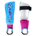 Vizari Shin Guards with Ankle Protection - Kids to Adults, Lightweight & Durable (Blue/Maroon, Small) - Secure Slide-On Soccer Shinguards